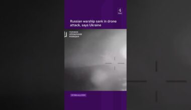 Russian warship sank in drone attack, says Ukraine