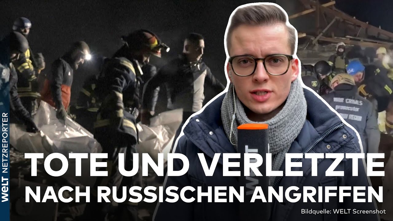 UKRAINE-KRIEG: Schwere russische Luftangriffe – Tote und Vermisste – Schule zerstört