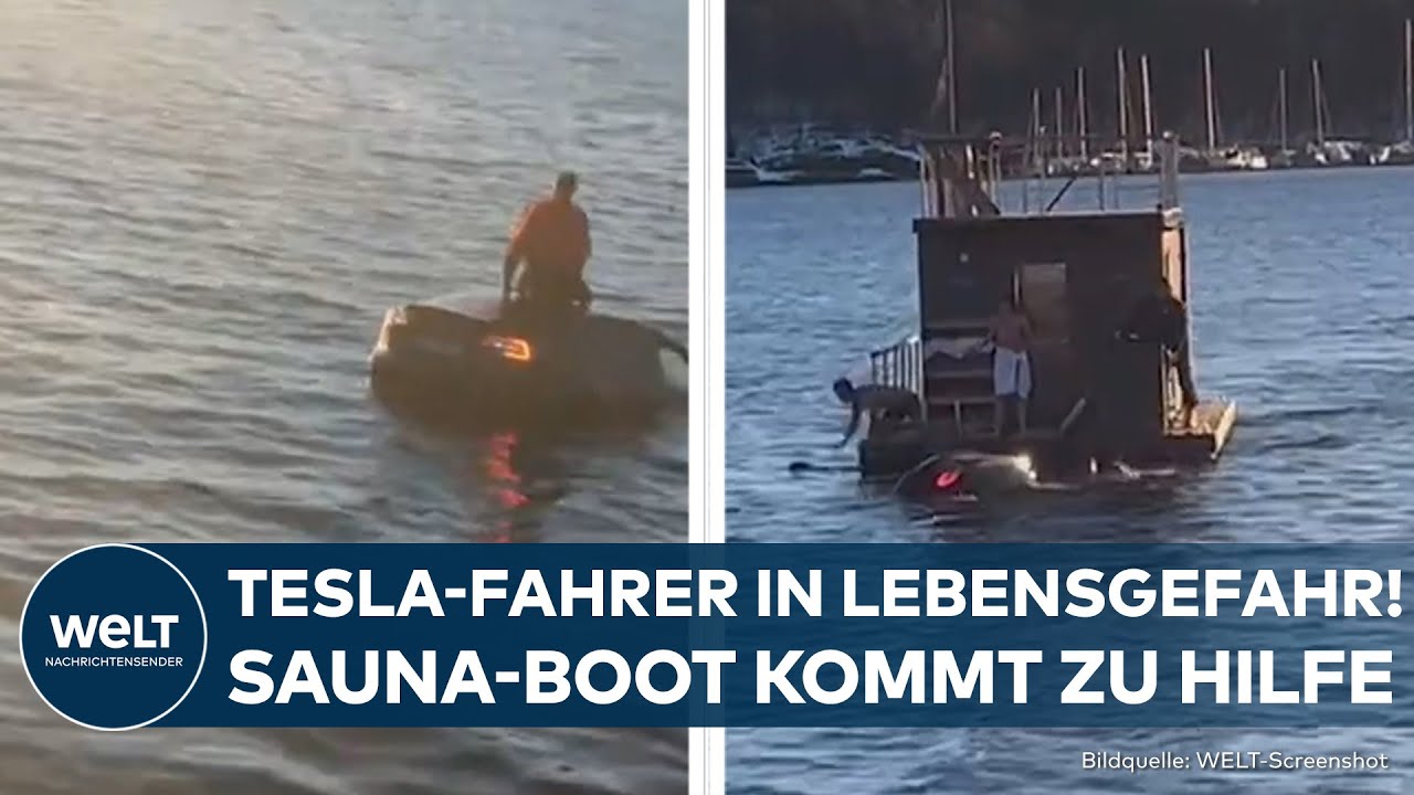 SPEKTAKULÄRE RETTUNG OSLO: Tesla stürzt in eiskalten Fjord – Glücklicher Zufall rettet Leben