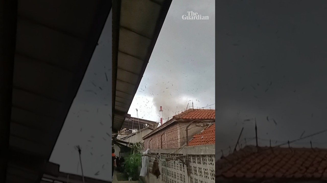 Indonesia: footage shows the moment West Java hit by unprecedented tornado