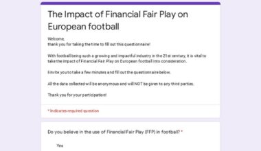 Survey of Financial Fair Play in European Football
