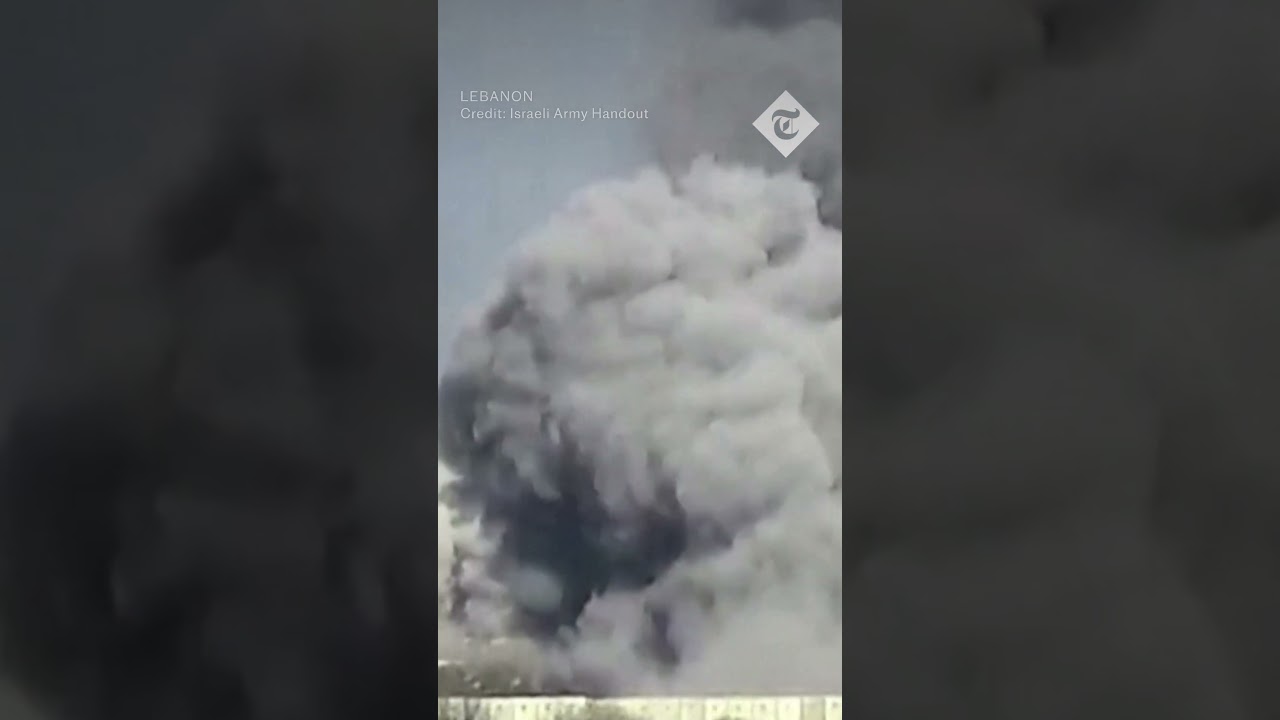 Israeli army release footage of airstrikes on Hezbollah command centres in southern Lebanon