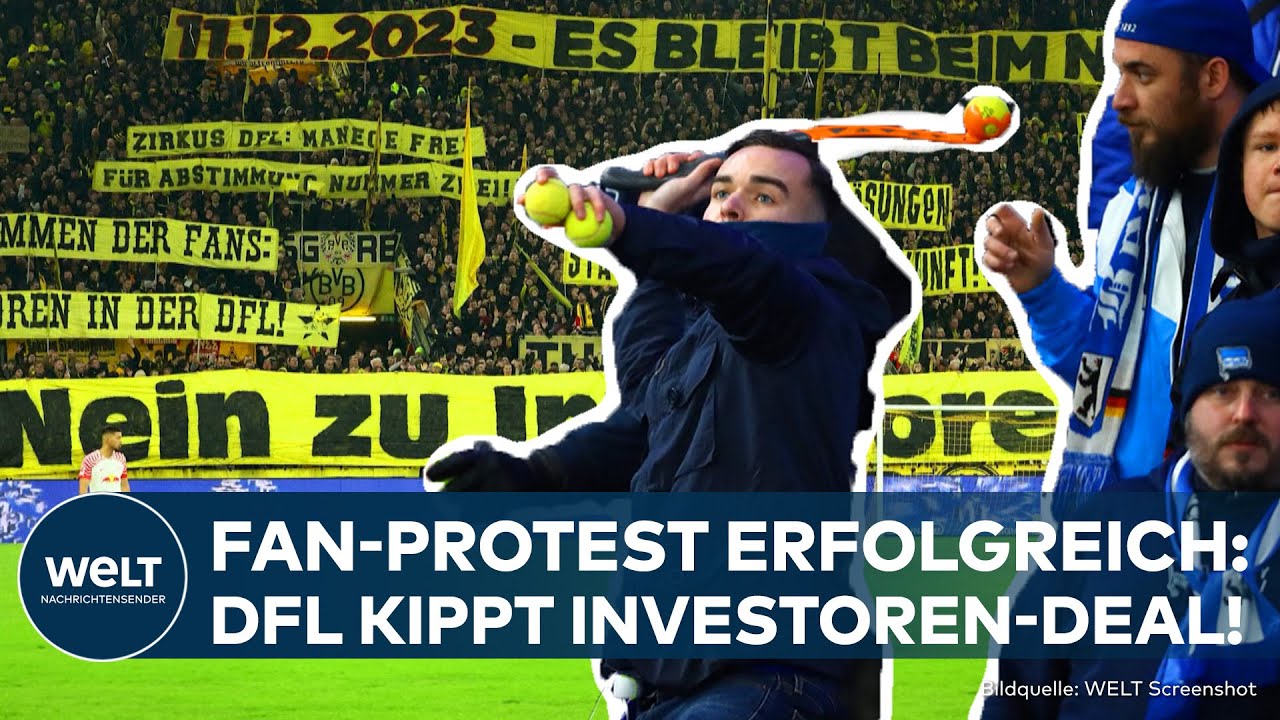 FUSSBALL-BUNDESLIGA: Fan-Protest Erlogreich! DFL kippt Investoren-Deal!