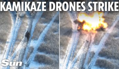 Ukrainian kamikaze drone swoops on unsuspecting Russian soldier with precision