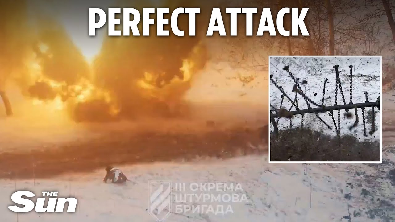 Ukrainian engineers TAUNT Putin with new anti-mine machine for assault attacks