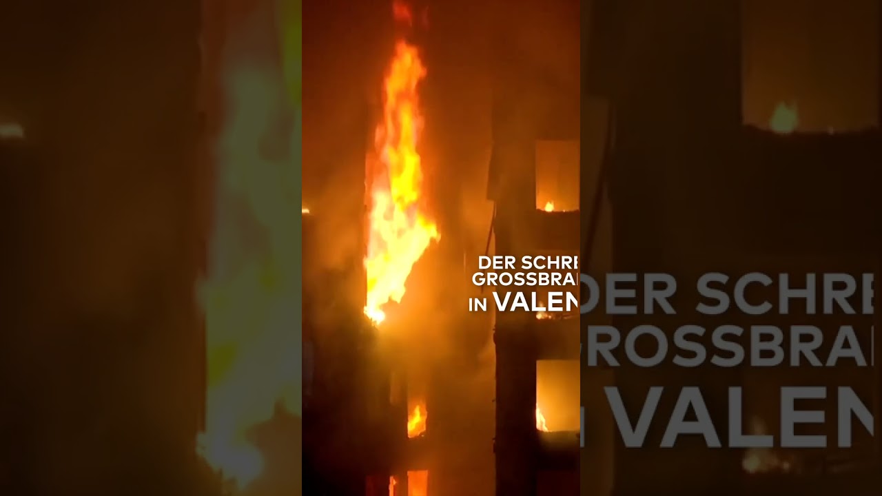 FEUER-INFERNO: Schock in Spanien! Hochhaus in Flammen - Drama in Valencia #shorts