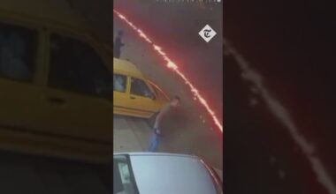 CCTV captures moment a car is set alight after a US strike on a Hezbollah commander in Baghdad