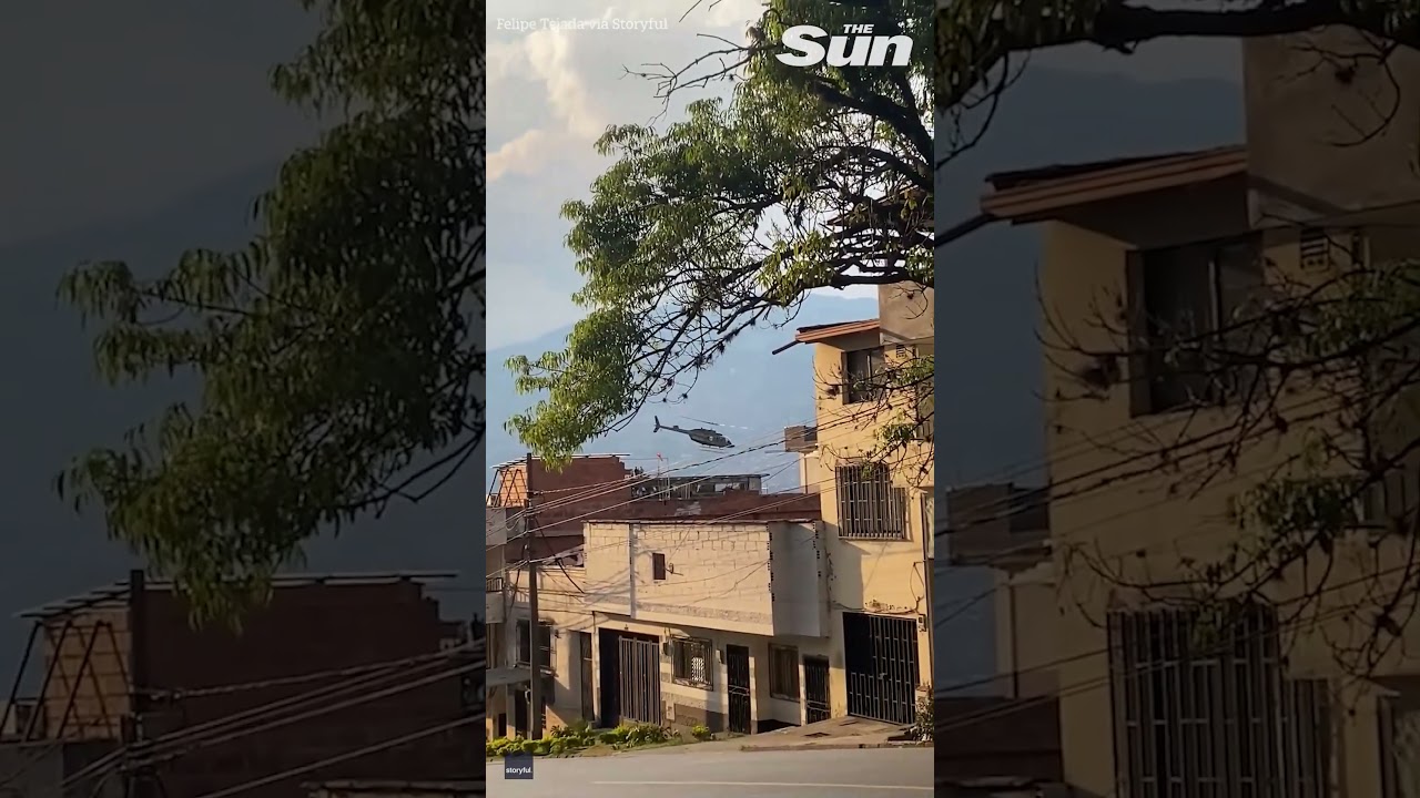Alarming video shows panic moment helicopter smashes into building shortly after takeoff