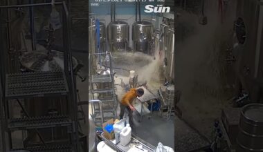 Brewer sent FLYING across floor after beer tank valve explodes
