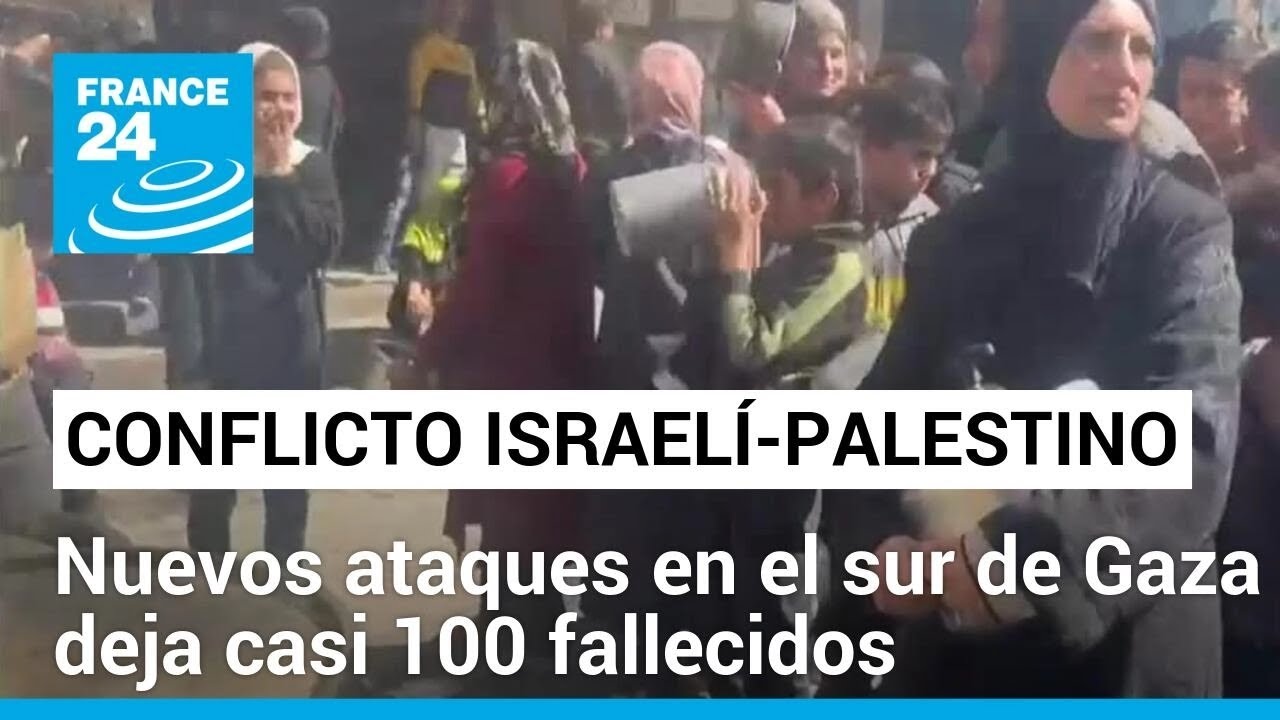 Casi 100 palestinos murieron en 24 horas durante ataques israelíes al sur de Gaza