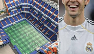My boy kaka making santiago bernabeu out of lego.
