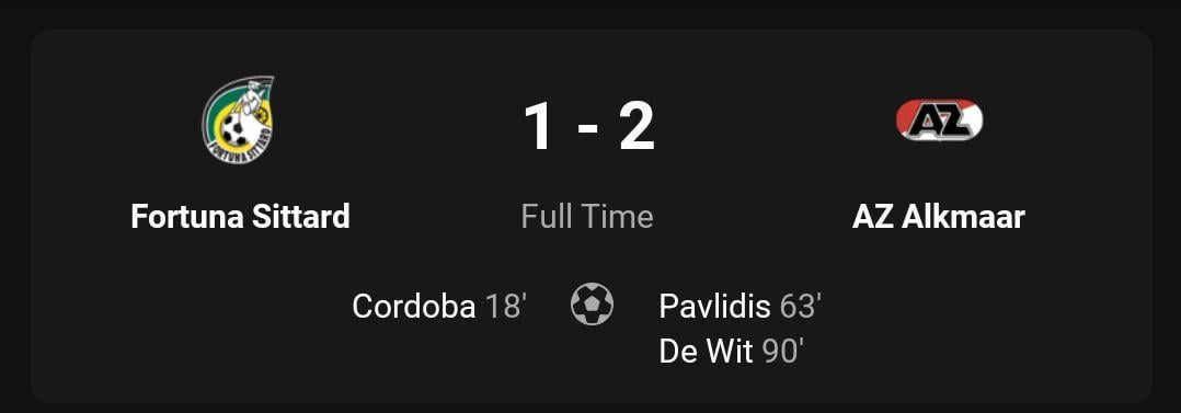 Late goal by De Wit grants AZ three points