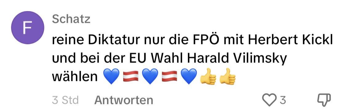 Unter einem Video der Heute.at