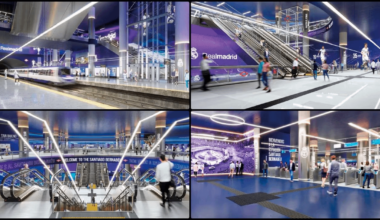 Madrid begins work on the renovation of Santiago Bernabéu Metro Station. They will begin next Monday, February 19, and will have a budget of 66 million euros. It will be 38 months of work, so it will be finished in 2027.