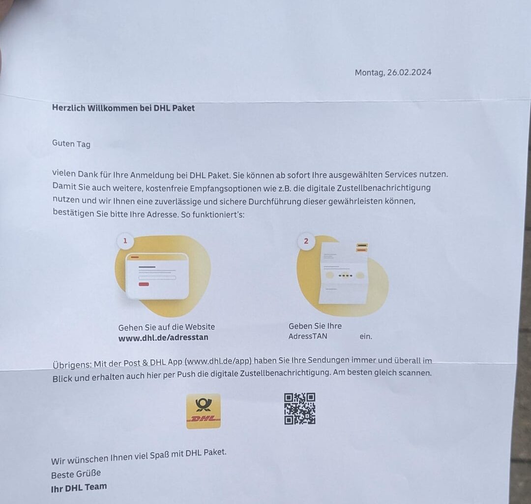 [Update] Einschreiben Eigenhändig Letter