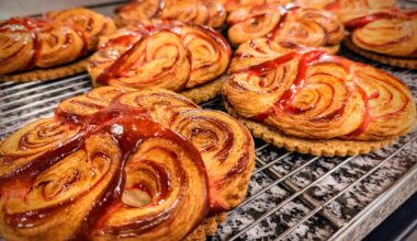 Viennoiserie fleur framboise pour la St Valentin