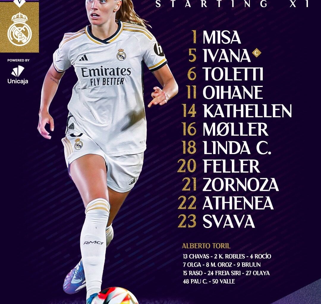 Our Starting XI against Atlético for the Copa de la Reina Quarterfinals