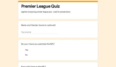 Premier League Quiz