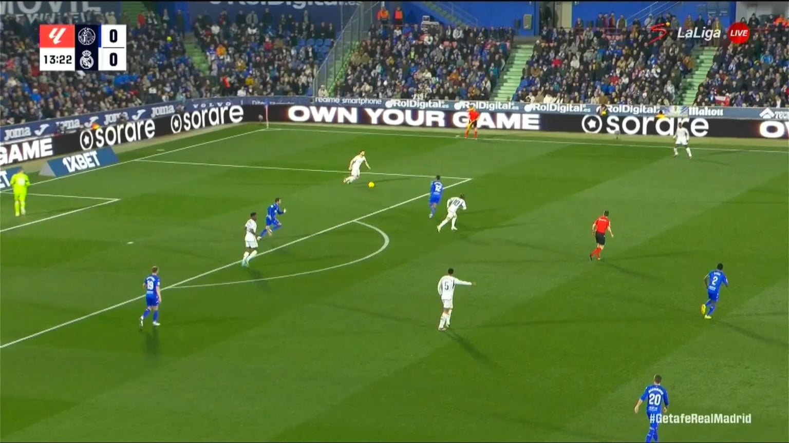 Getafe 0-[1] Real Madrid: Joselu 14' (Lucas Vazquez assist)