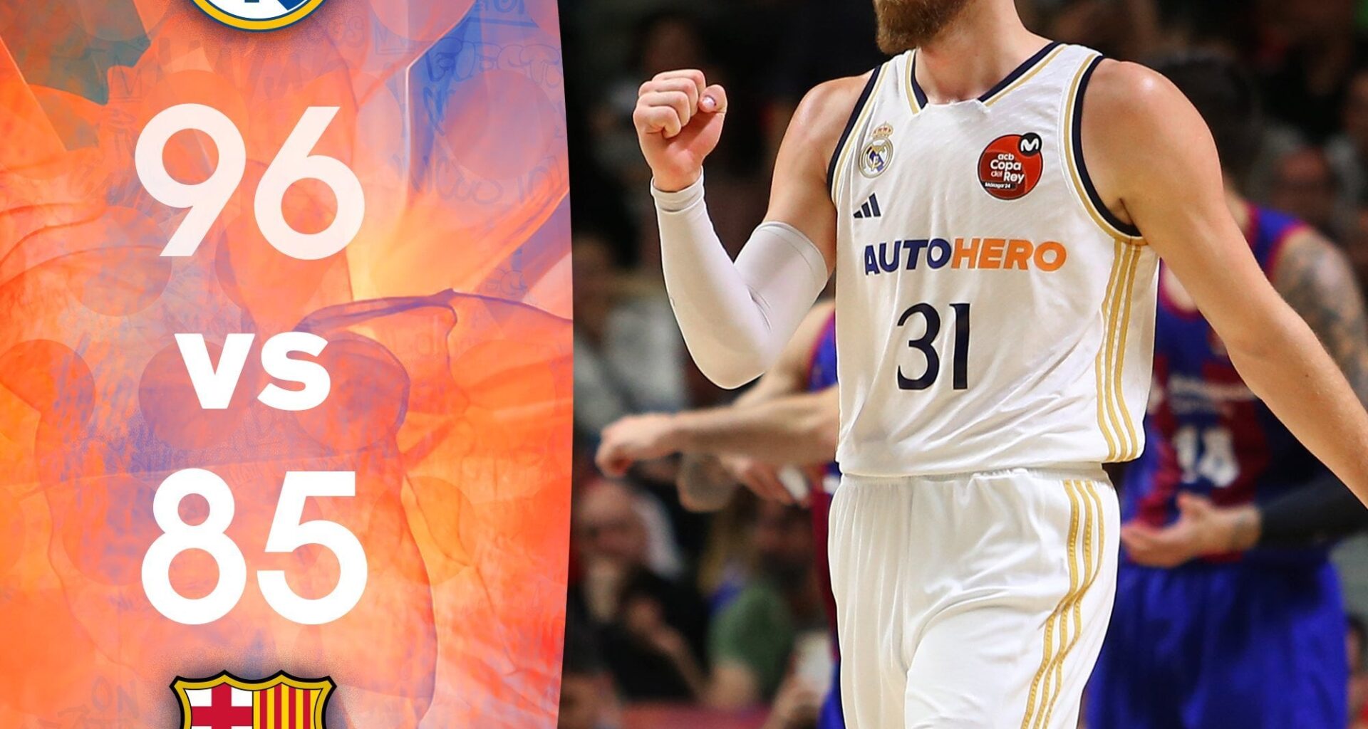 Real Madrid Basket wins the Copa del Rey against FC Barcelona