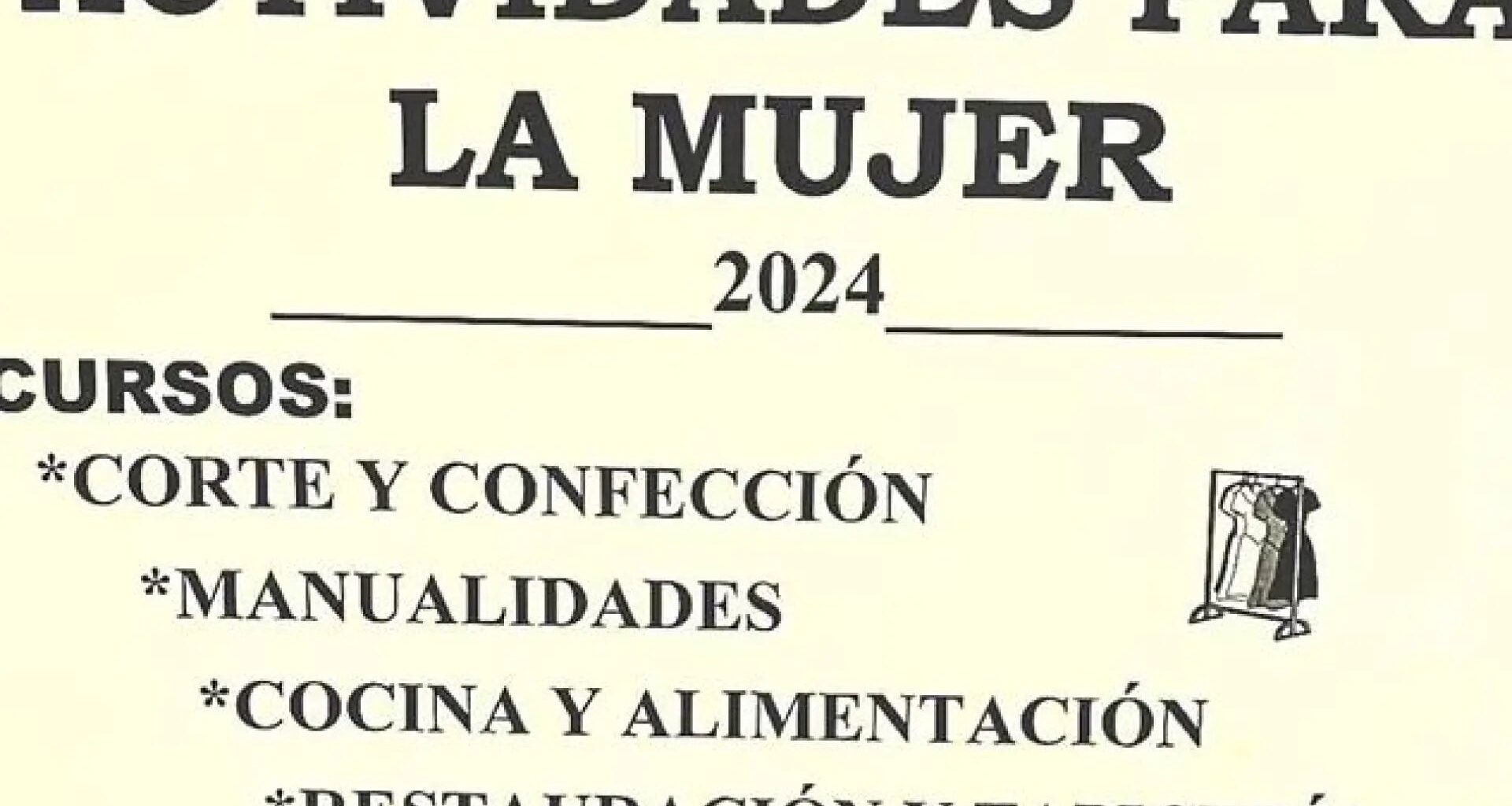 El polémico cartel de las "actividades para la mujer" de Tomelloso: corte y confección, cocina, peluquería o estética