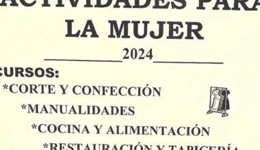 El polémico cartel de las "actividades para la mujer" de Tomelloso: corte y confección, cocina, peluquería o estética