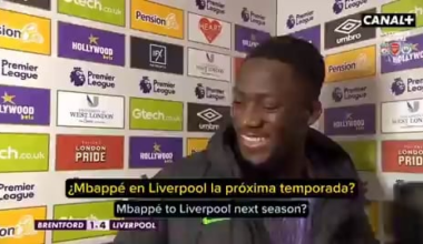 Konate when asked about Mbappe to Liverpool: "I'm being completely honest. Do you really think Mbappe is coming here? I think everyone knows where he is going. We all know so no, we don't even think about him in this team and I'm not going to try to bring him here."