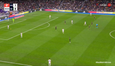 Real Madrid [2]-0 Girona: Jude Bellingham 35' (Vinícius Júnior assist)