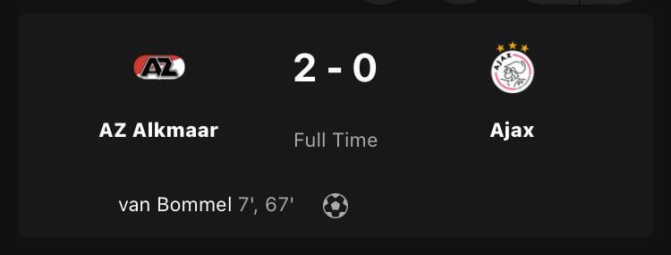 Van Bommel keeps Ajax in utter disaster year as AZ stay in the race for Champions League football: 2-0