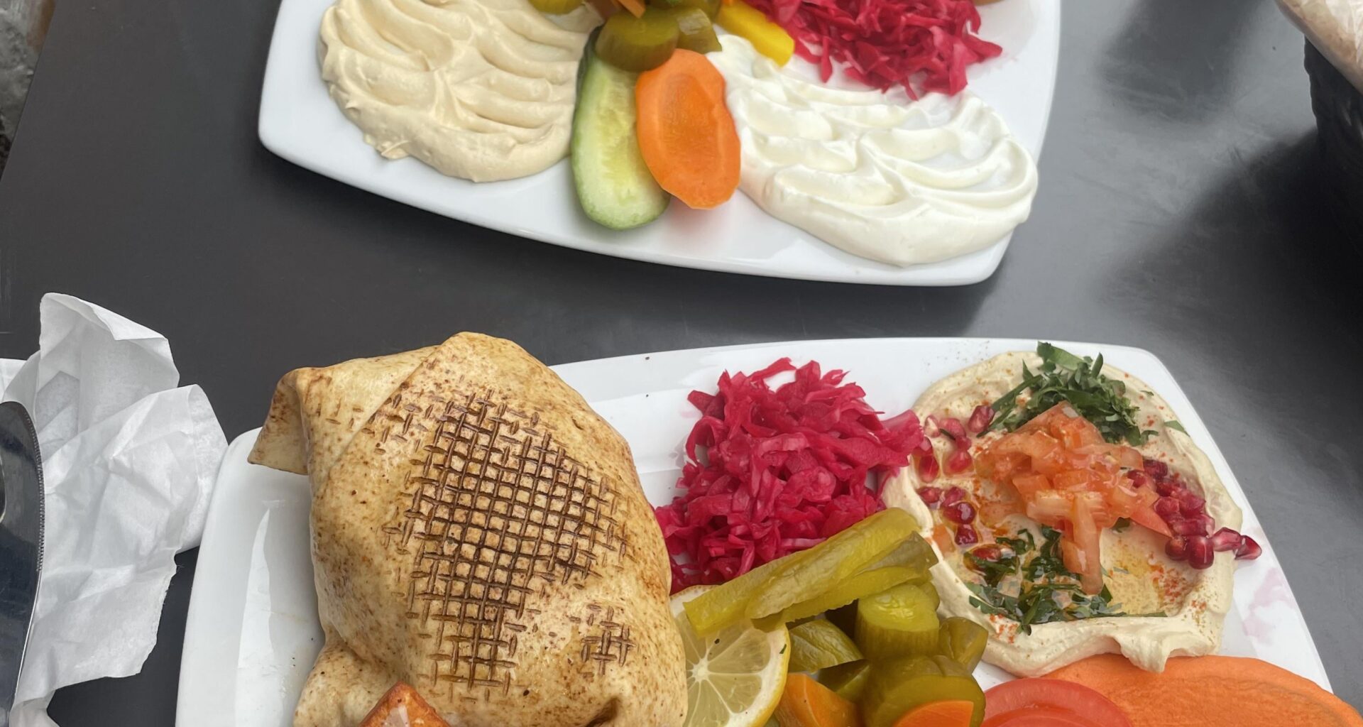 Chicken Wrap with Falafel and Halloumi