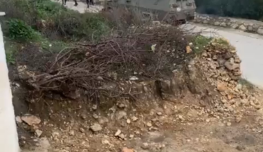 [Cisjordanie 10 Février] L'armée Israëlienne a pris d'assaut la ville de Beit Ummar. De nombreux résidents ont été capturés, et certains sont utilisés comme boucliers humains, menottés, devant un véhicule de l'armée pour progresser