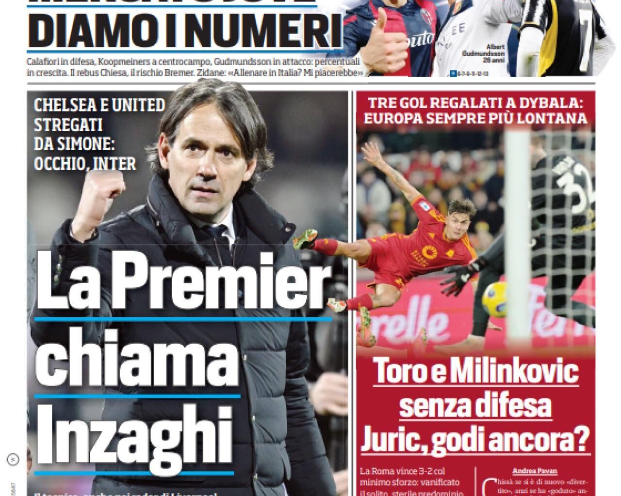 [Tuttosport] The Premier League calls Simone Inzaghi: Chelsea and Manchester United love the manager of Inter. The manager, is also on the radar of Liverpool and FC Barcelona, and has a current contract worth €5.5 million. The big English clubs are ready to offer €8 million per season.