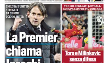 [Tuttosport] The Premier League calls Simone Inzaghi: Chelsea and Manchester United love the manager of Inter. The manager, is also on the radar of Liverpool and FC Barcelona, and has a current contract worth €5.5 million. The big English clubs are ready to offer €8 million per season.