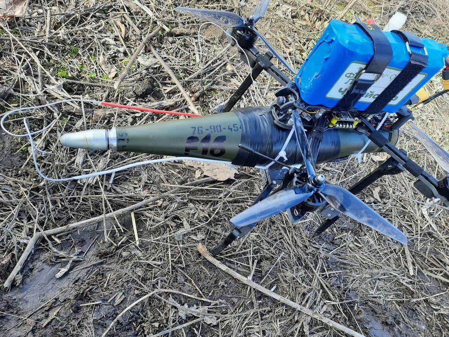 Ukrainians are taunting russians by writing "f16" on their drones