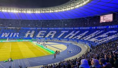 Choreografie mit Bernstein-Zitat im Olympiastadion - Auch Kaiserslautern mit Choreo und Pyro