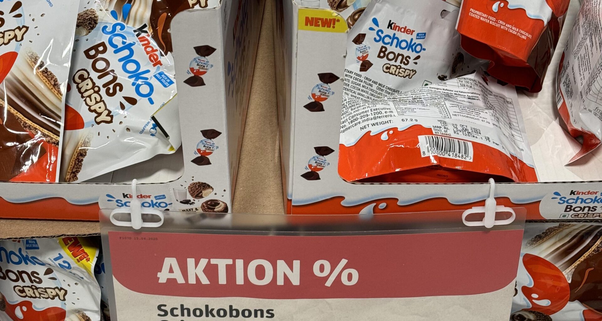Die wirklich, wirklich teuerste Süßigkeit. 6,99€ für 67g, bis heute habe ich keinen das kaufen gesehen:) Man beachtet auch das Große AKTION %, richtiger Schnapper hier