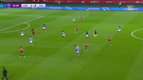 Athenea assists Mariona in Spain second goal against France (Women's Nations League Final)