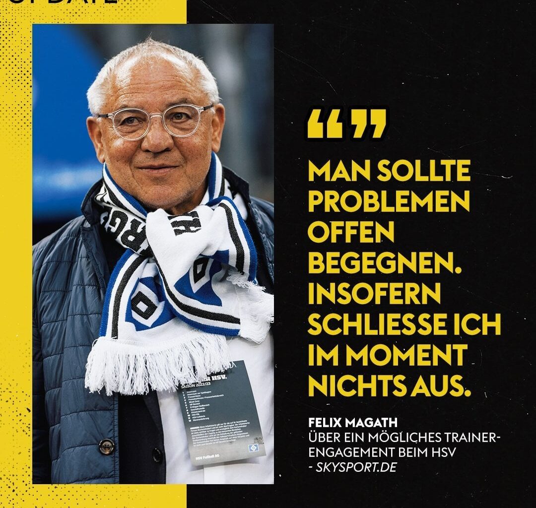 Felix Magath über ein mögliches Engagement beim HSV: „Man sollte Problemen offen begegnen. Insofern schließe ich im Moment nichts aus.“