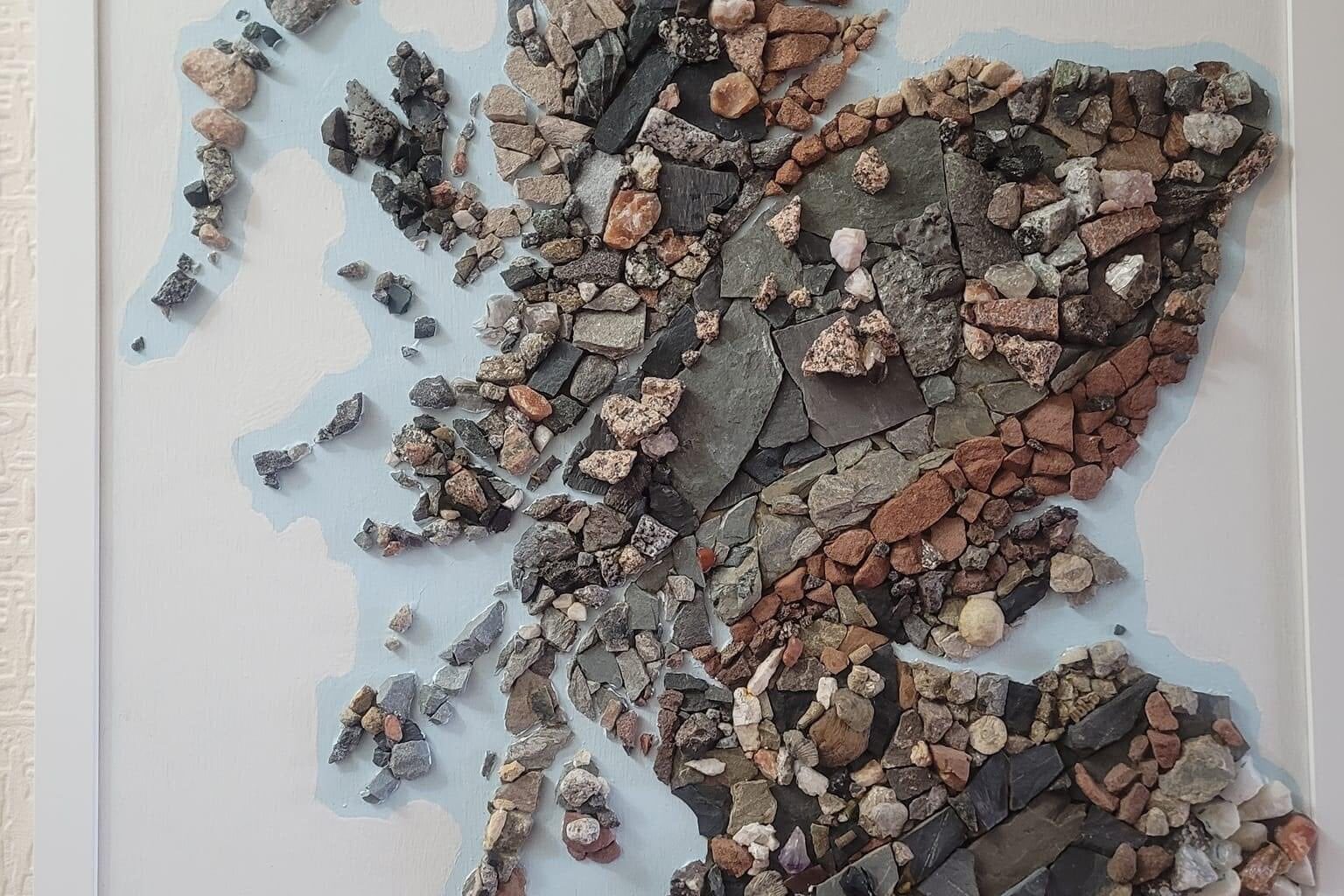 Geologically correct map of Scotland. 30 years of collecting!