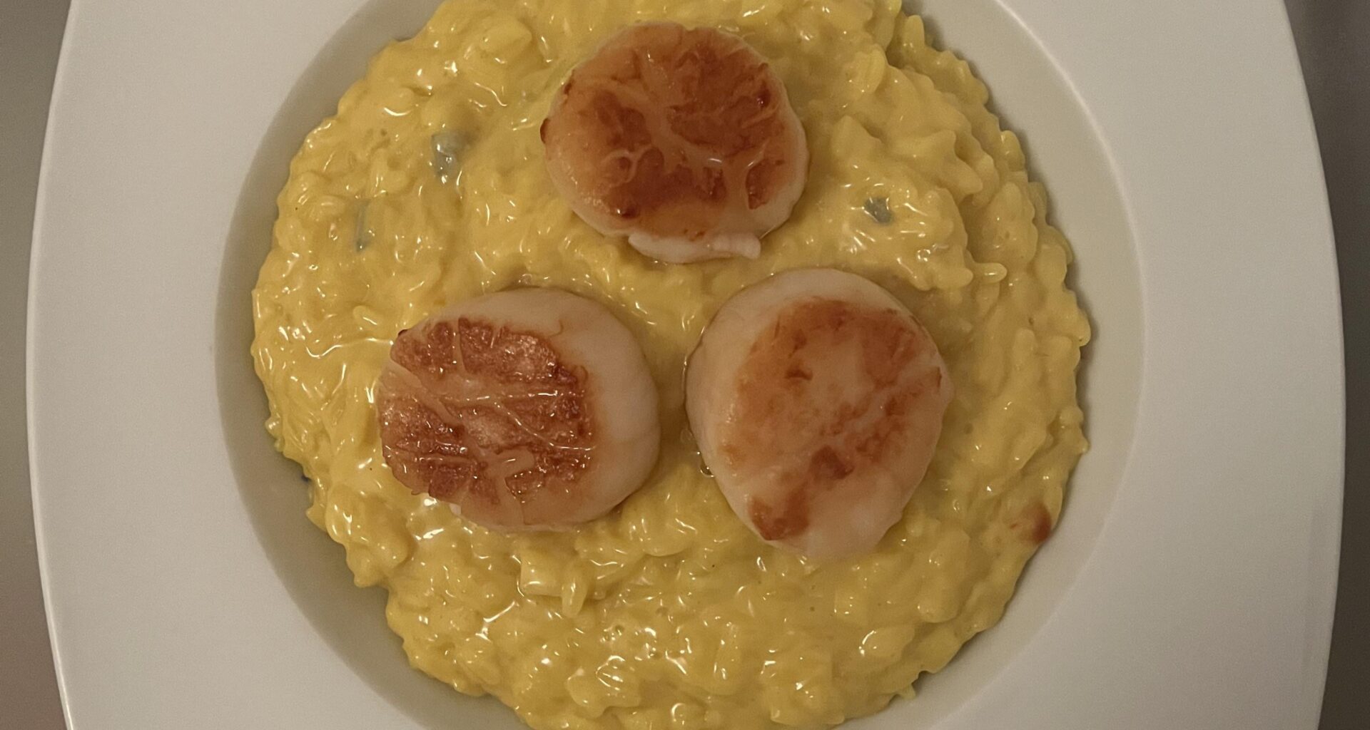 Risotto safran saint Jacques gorgonzola