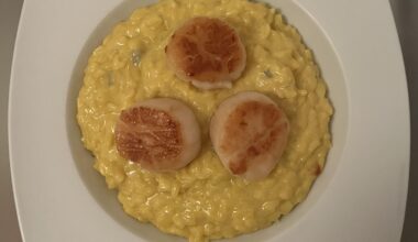 Risotto safran saint Jacques gorgonzola