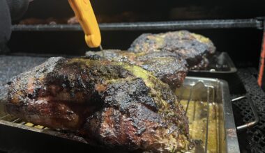 Slow smoked pork neck