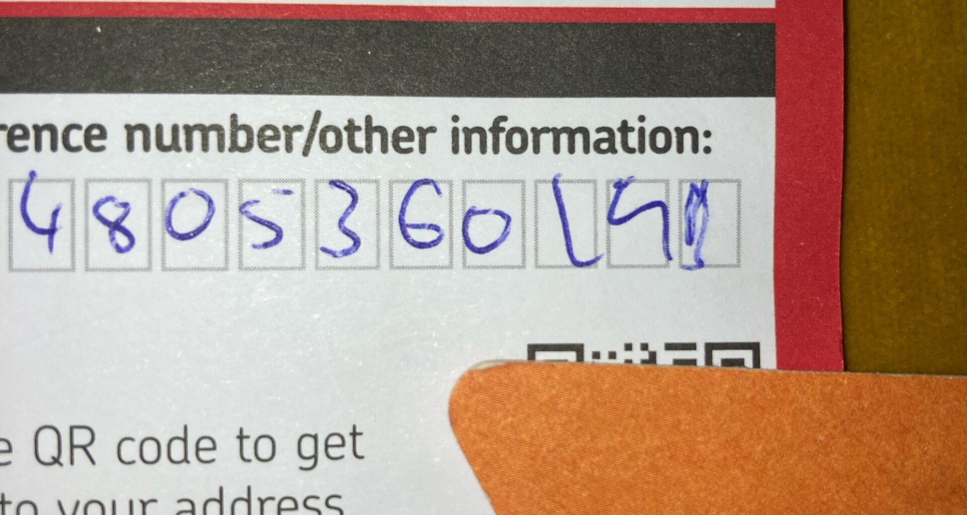 What’s my postie written here?