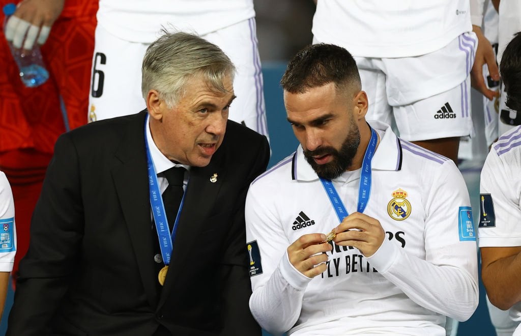 Ancelotti: "I asked Carvajal if he'd like to be a right or left centerback. He said he doesn't care". "Tchouameni felt more comfortable on the right, that's why I put him on the left". "He looked like he played 400 matches there!".