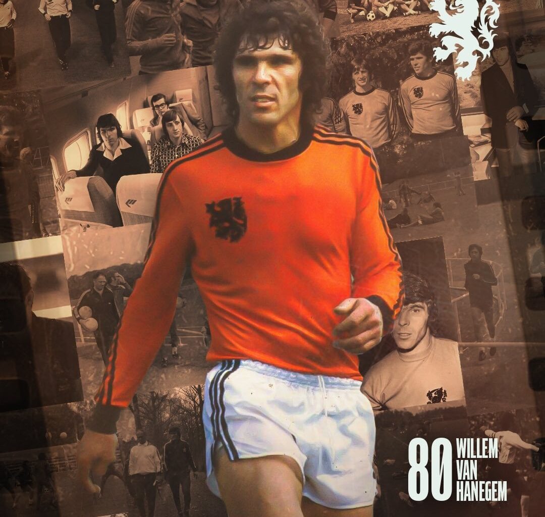 Oranje and Feyenoord icon Willem van Hanegem celebrates his 80th birthday today