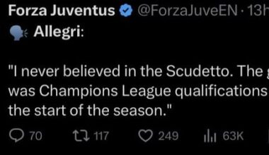 When will we fight for the Scudetto?
