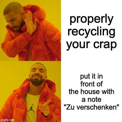 I made a meme "Zu verschenken"
