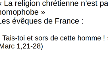 J'avais vu passé cette citation pendant une émission sur la 2 ça m'avait fait rire (et désolé si l'affaire avec les évêques qui refusent la bénédiction aux couples homos c'était y a un moment, je suis en retard)