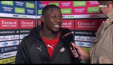 Very fun interview with Johan Bakayoko after PSV - PEC Zwolle. (Dutch)