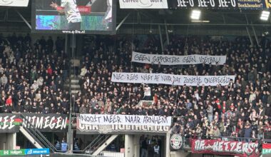 NEC fans make dissatisfaction clear. “Never to Arnhem again”